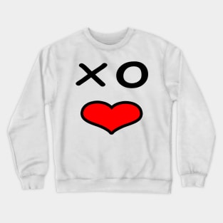 Funny love face -  black and red. Crewneck Sweatshirt